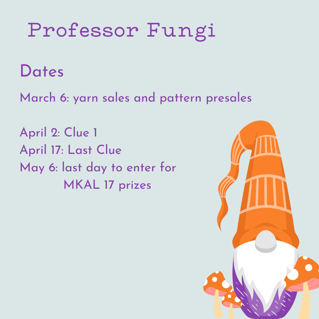 Professor Fungi Gnome MKAL 17 Set - Fingering Weight