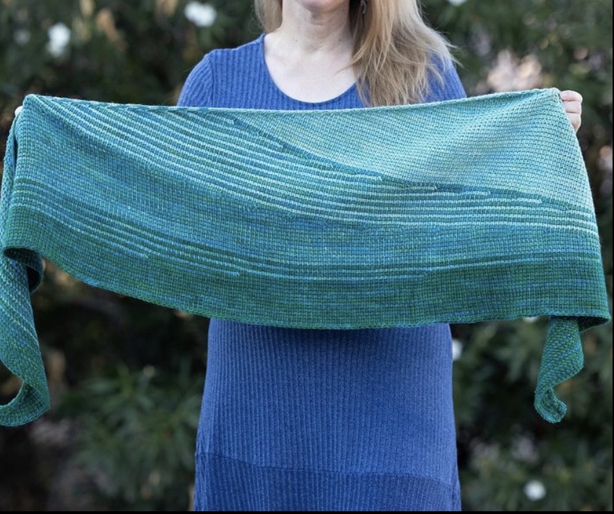 Water's Edge - Triangular Knitted hotsell Shawl/Scarf