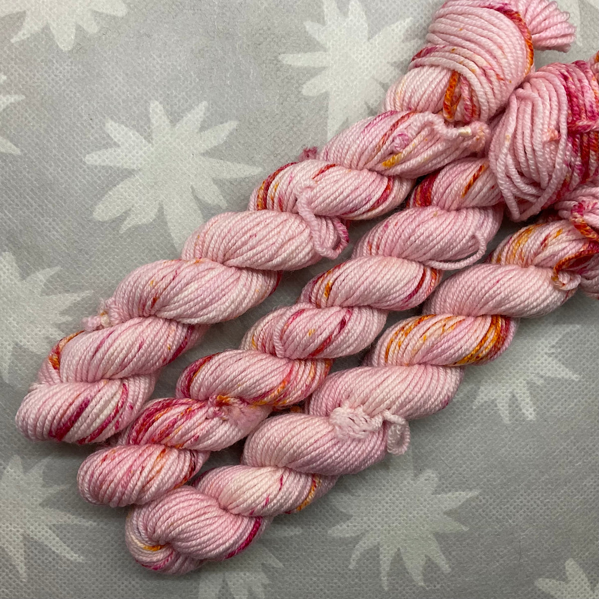 OOAK Pink Variegated Jujubee DK Mini Skein
