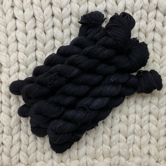 Not Quite Black Venti Practicality 75/25 Mini Skein