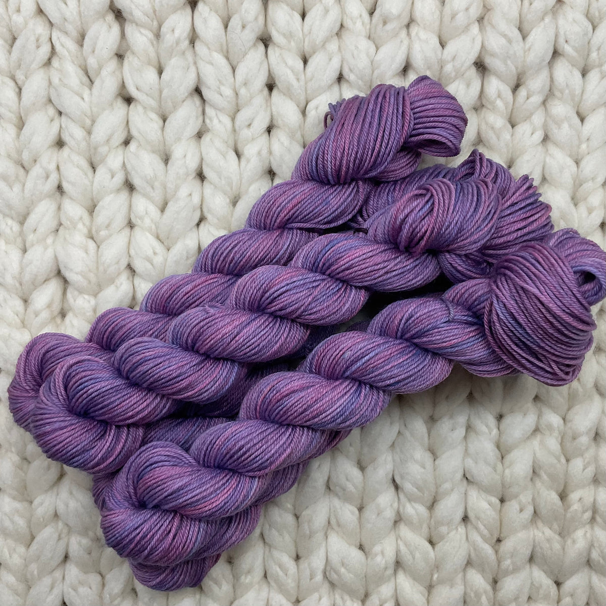 OOAK Pinky Purple Variegated Venti Practicality 75/25 Mini Skein