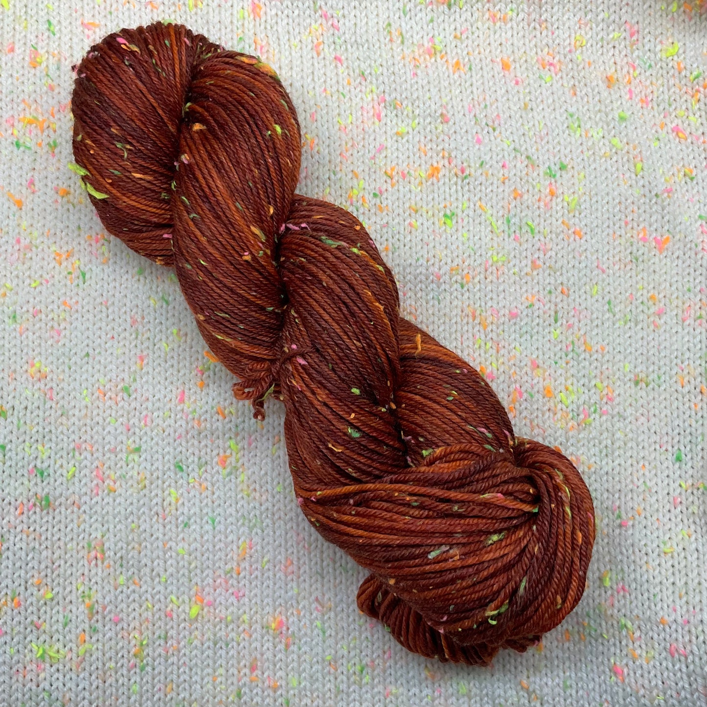 Maple Pecan Neon Tweed Fingering