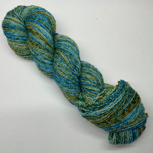 Blue Greenish Unraveled Sock Tube (short skein) 316