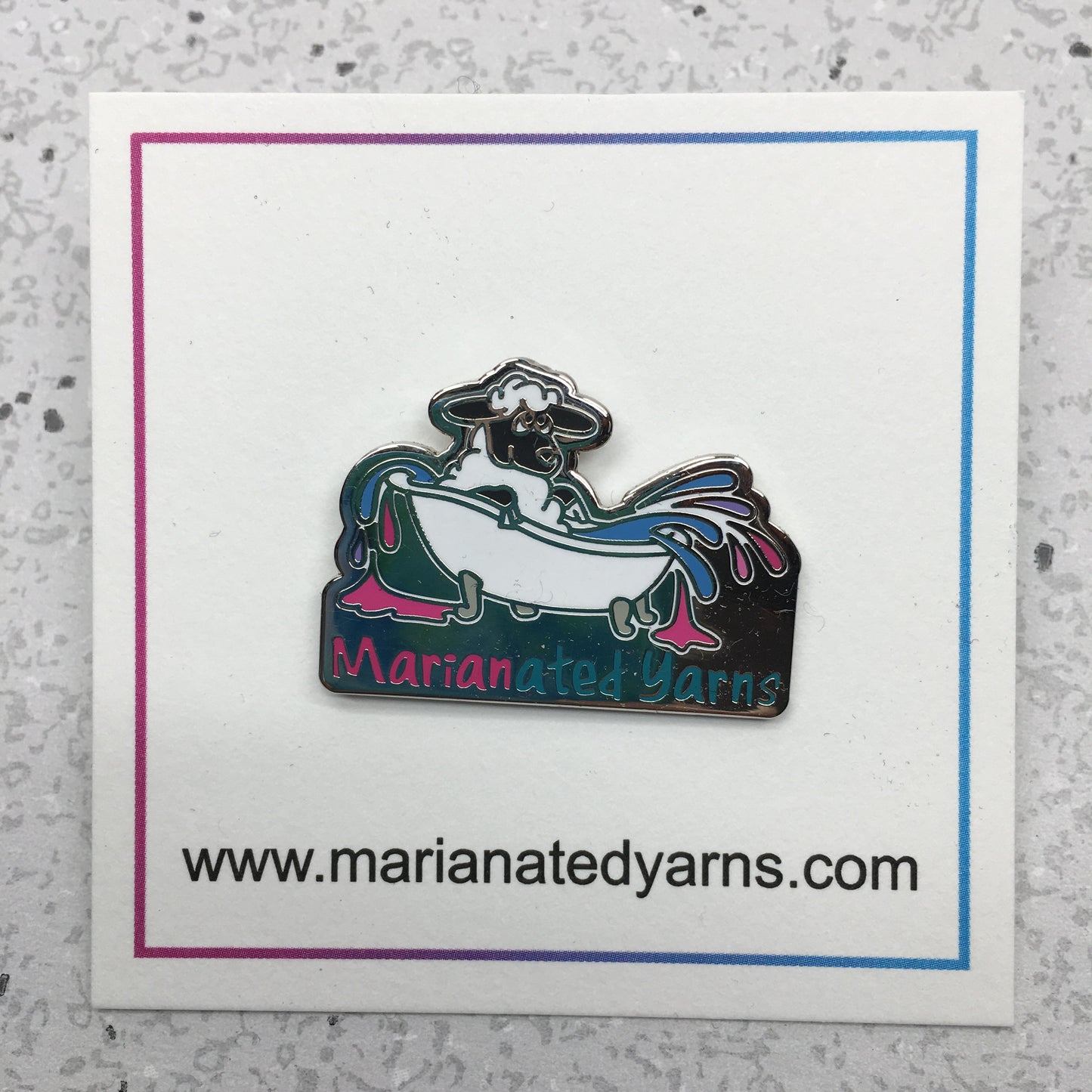 Marianated Yarns Logo Enamel Pin