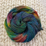 Melted Box of Crayons Rainbow Tweed Fingering